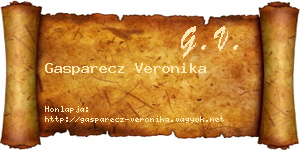 Gasparecz Veronika névjegykártya